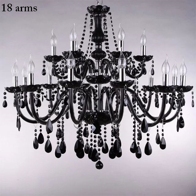 Luxury Black Crystal Chandelier