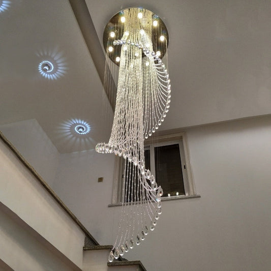 Spiral Crystal Staircase Ceiling Chandelier