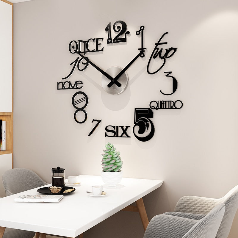 Abstract Style Large Decorative Wall Clock