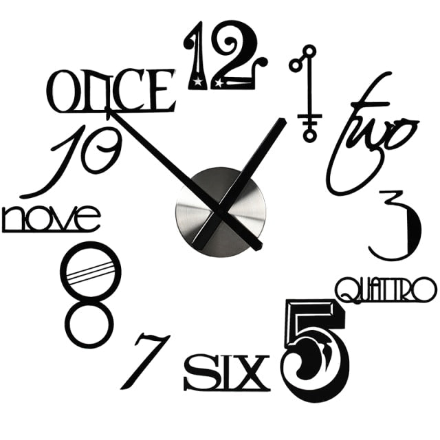 Abstract Style Large Decorative Wall Clock