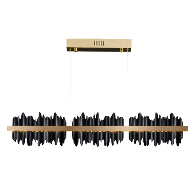 Black Dragons Shard Modern Rectangle Living Room Chandelier