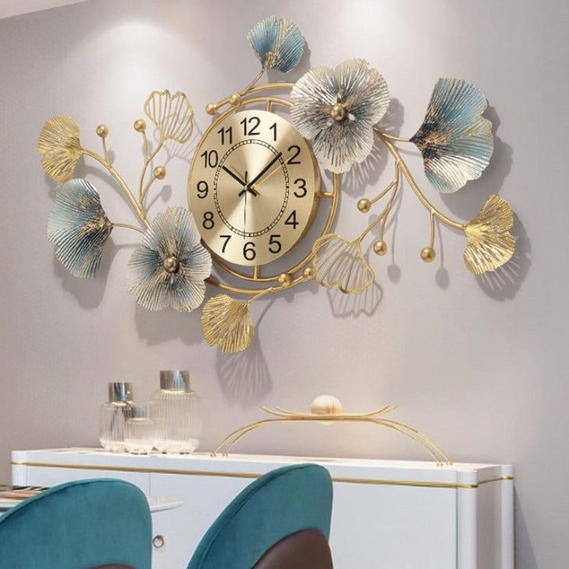 Flowers Creative Vintage Clock Home