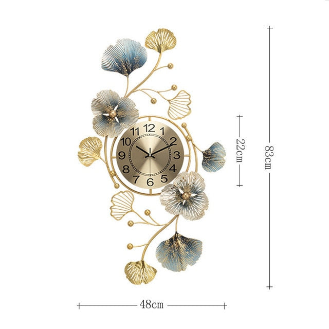 Flowers Creative Vintage Clock Home