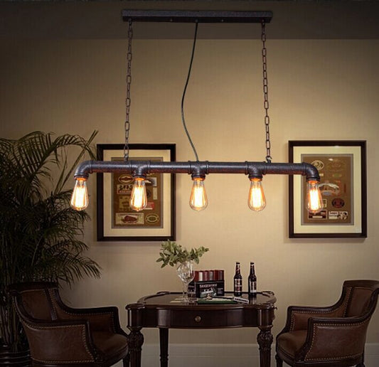 Vintage Industrial Pipe Pendant Chandelier