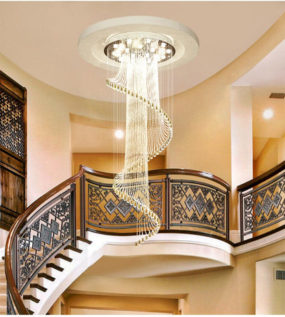 Spiral Crystal Staircase Ceiling Chandelier