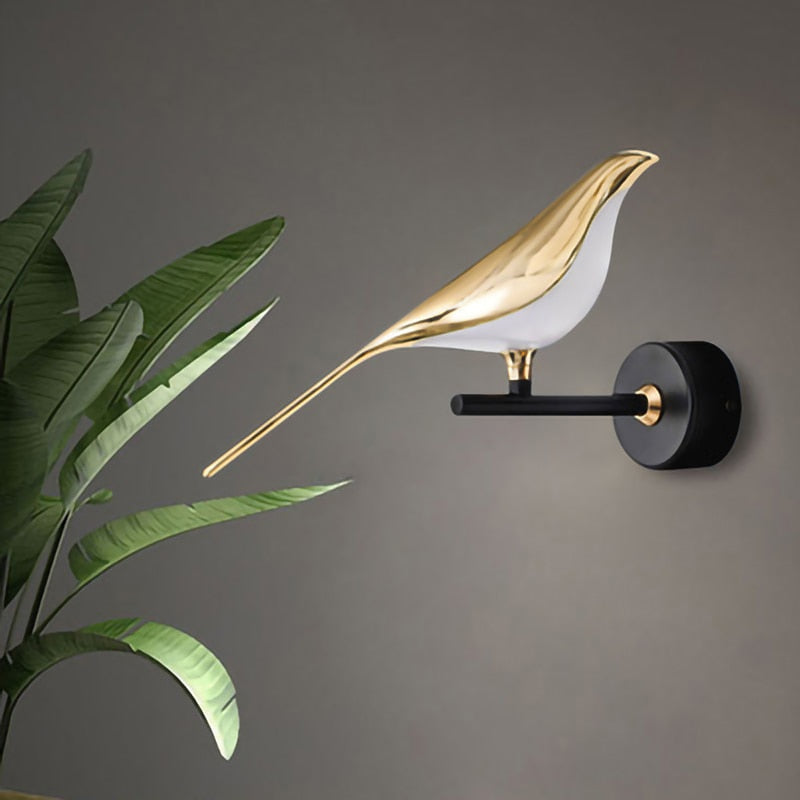 Magpie Bird Modern LED wall lamp