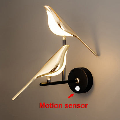 Magpie Bird Modern LED wall lamp