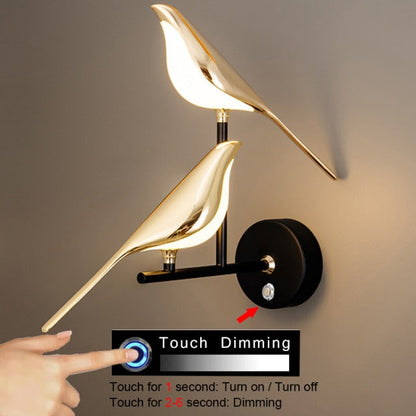 Magpie Bird Modern LED wall lamp
