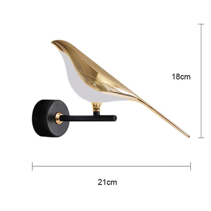 Magpie Bird Modern LED wall lamp