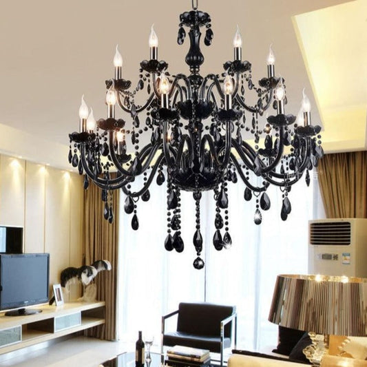 Luxury Black Crystal Chandelier