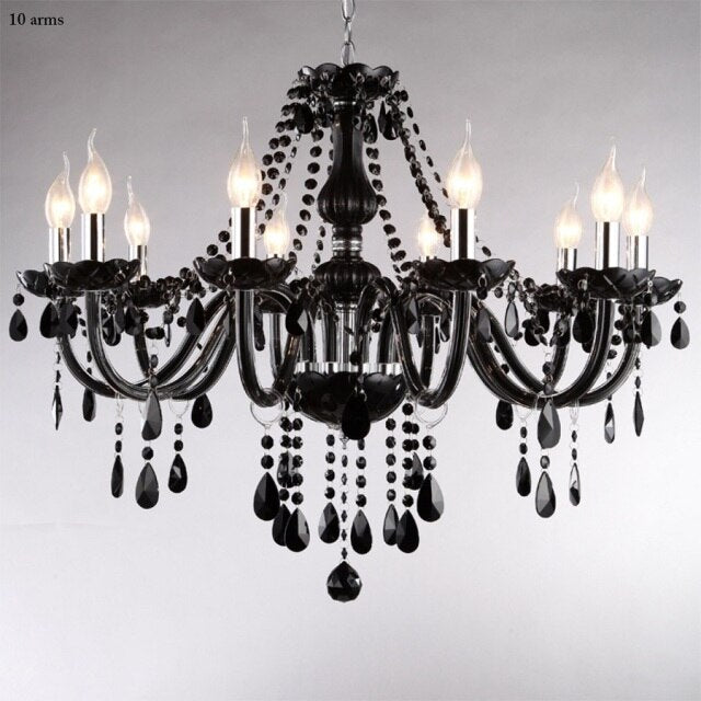 Luxury Black Crystal Chandelier