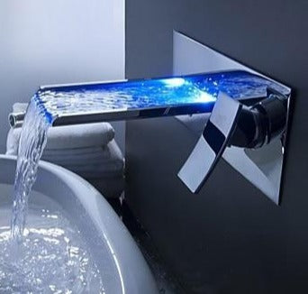Wall Bathroom Sink Faucet LED