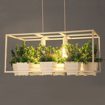 Metta - Wrought Iron Suspended Planter Lamp