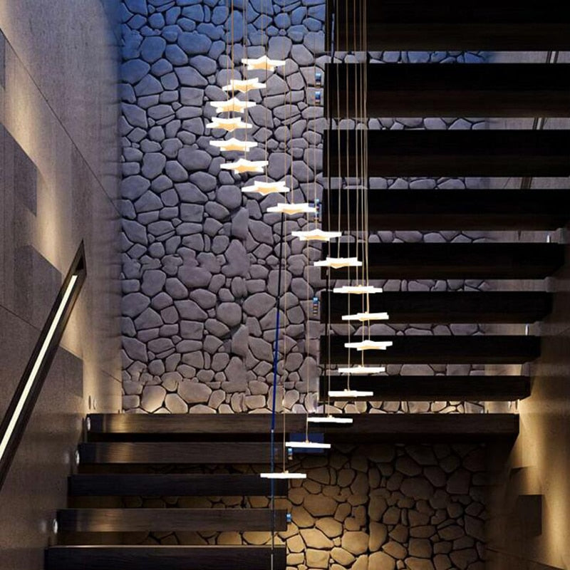 Duplex staircase chandelier led