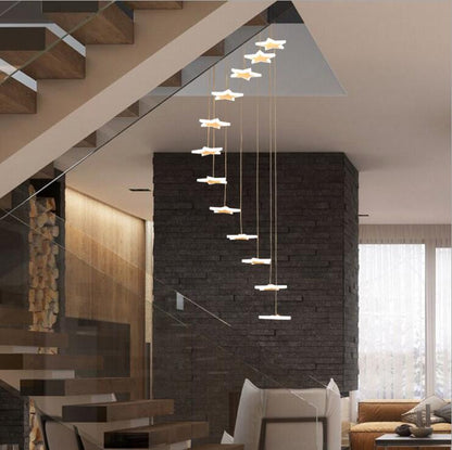 Duplex staircase chandelier led