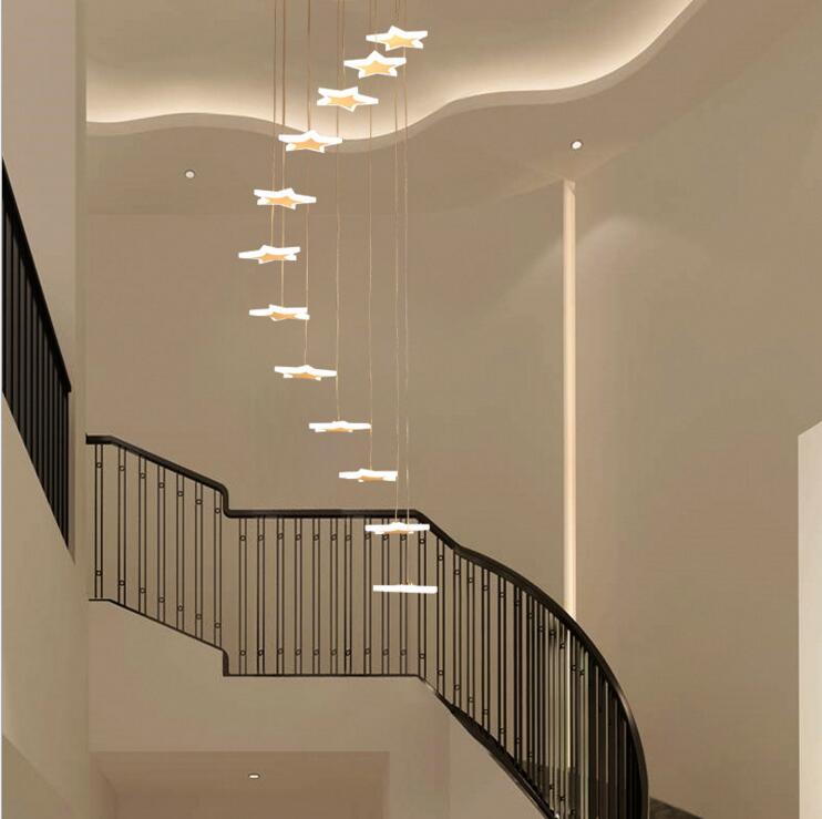 Duplex staircase chandelier led