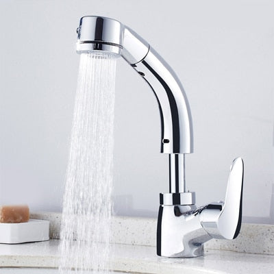 Pull Out Bathroom Sink Faucet