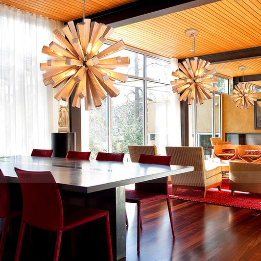 Dandelion - Wooden Pendant Light