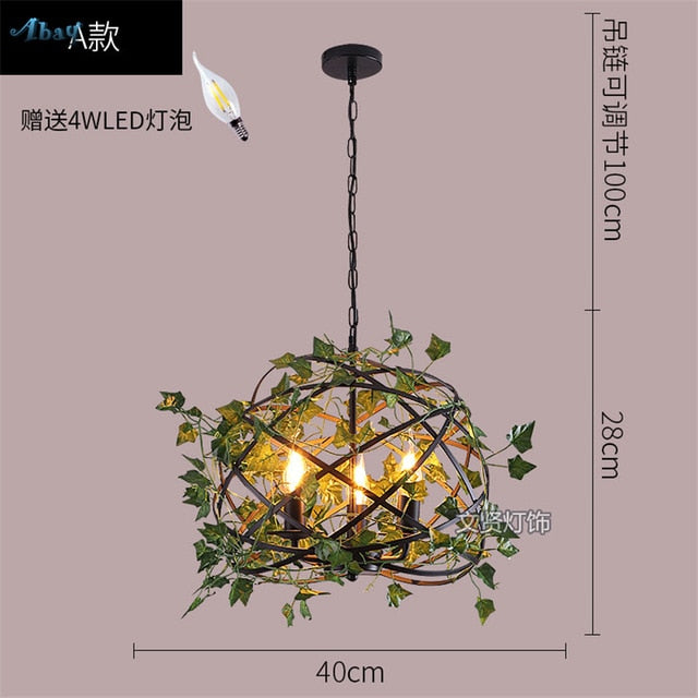 Emory - Vintage Industrial Bird Cage Hanging Lamp