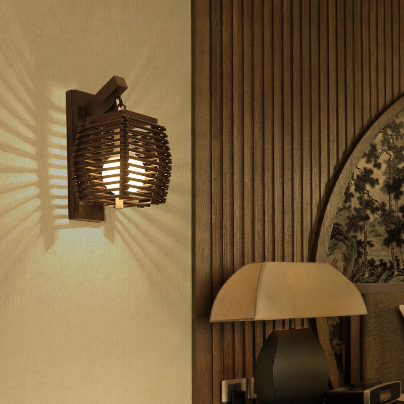 Cassia - Wooden Lantern Lamp