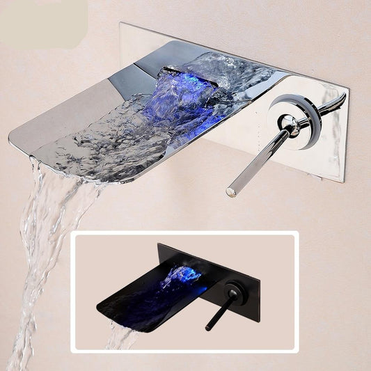 Wall Bathroom Sink Faucet LED