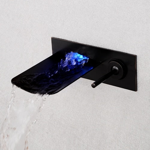 Wall Bathroom Sink Faucet LED